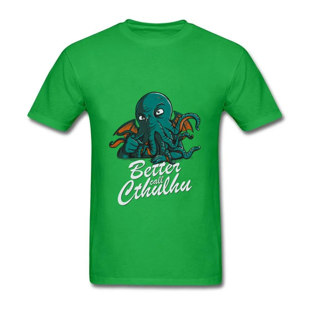 Summer Newest Men anime T Shirt Better Call Cthulhu Design T-Shirt 100%Cotton Short Sleeve Tops Tees Cool Clothes | Мужская одежда