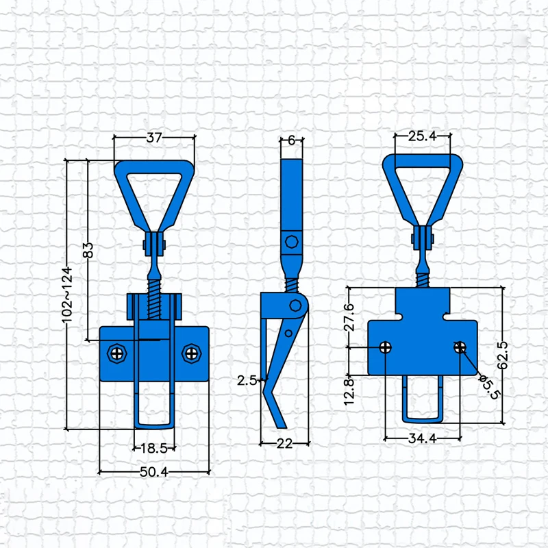 Комплект из 2 предметов голубого цвета оцинкованный регулируемая застежка тогл