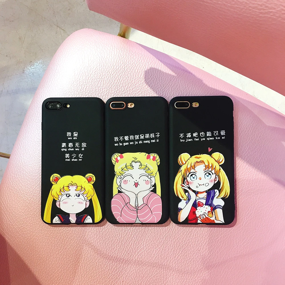 ORYKSZ для iPhone х чехол мультфильм Луна девушка с рисунком Симпатичные мягкие