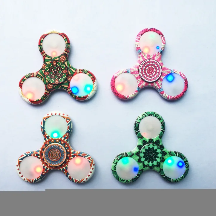 Свет Радуга spinner палец руки Пластик EDC блесны Непоседа для аутизма и СДВГ рельеф