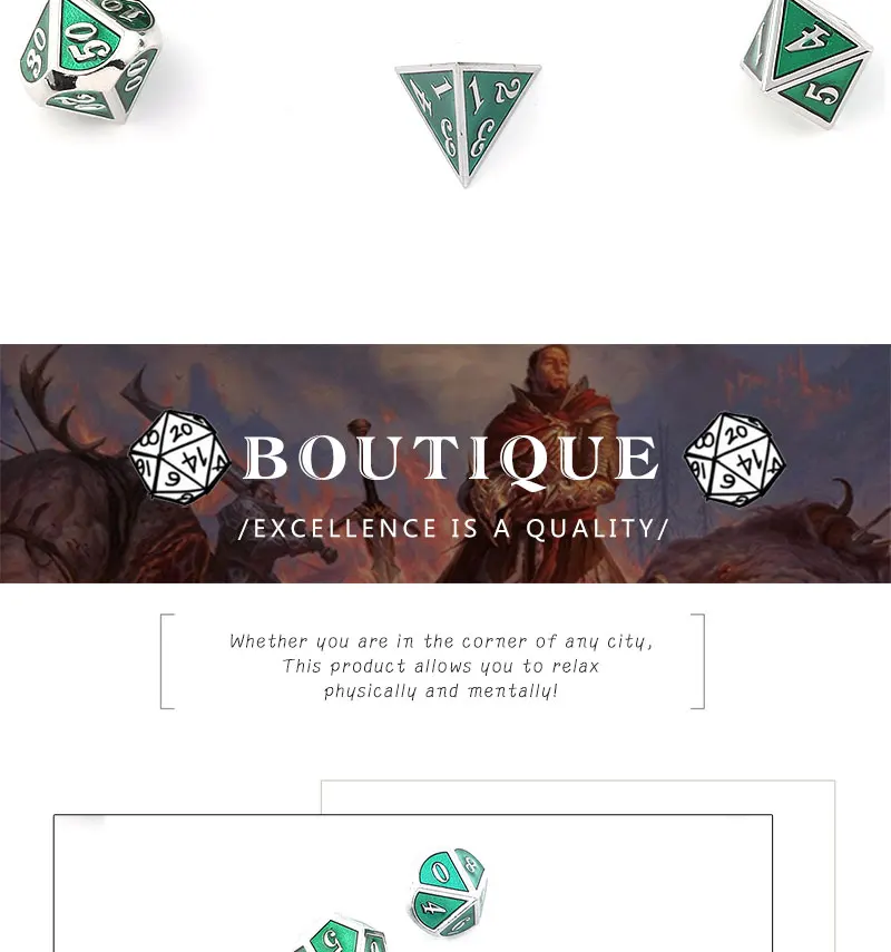 Игральные кости DND металлические Rpg набор многогранные подземелья и дракон черные настольные игры D& d кубики шаблон D6 цинковый сплав Зеленый цифровой