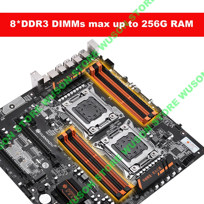 Комбинированная материнская плата HUANANZHI X79 с двумя процессорами разъем M.2 SSD 2