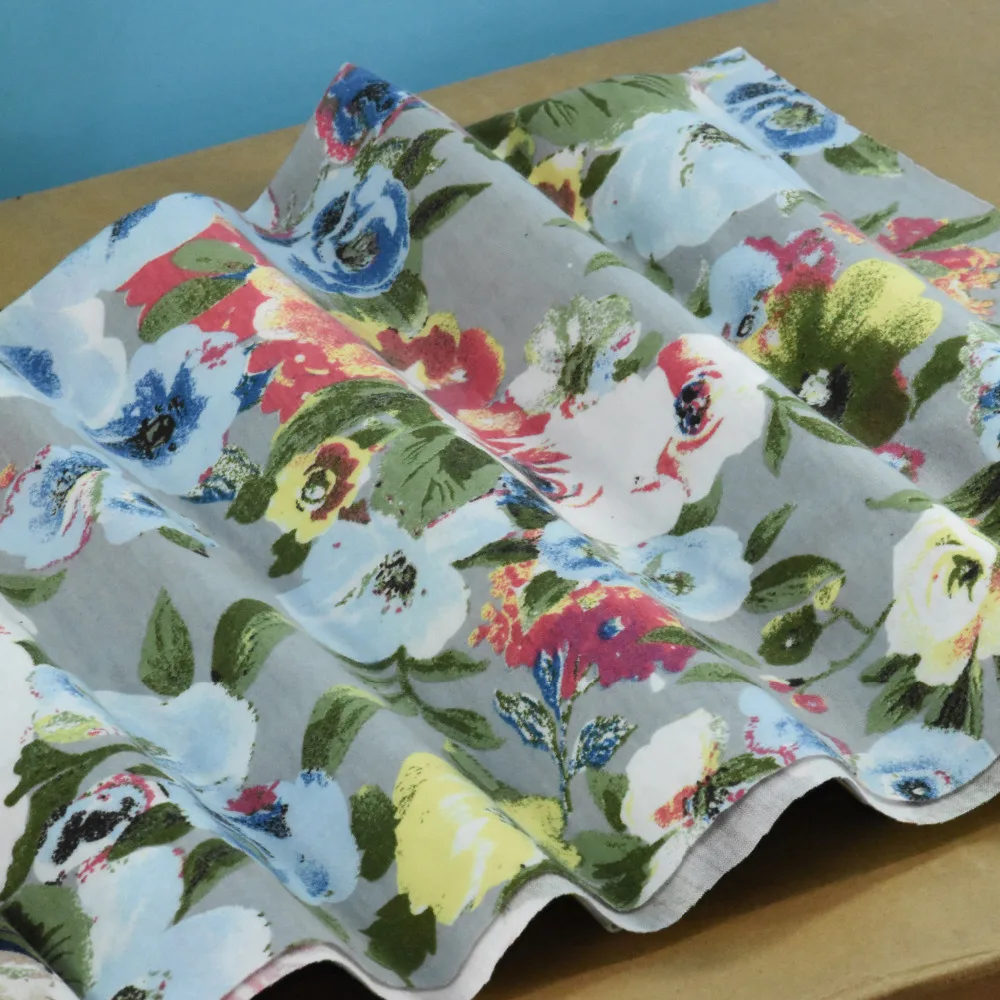 2018 big flower printed fashion garment jersey fabric for sewing women's pant dress skirt socks T-shirt wholesale 165cm*100cm | Дом и сад