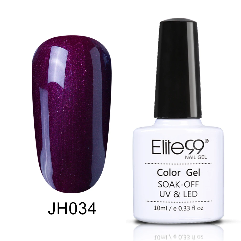 JH034 Elite99 10 мл винно-красный Гель-лак для Ногтей Стойкий лак для ногтей Гибридный впитывающий желтый УФ-гель для ногтей базовый топ для маникюра - Цвет: JH034