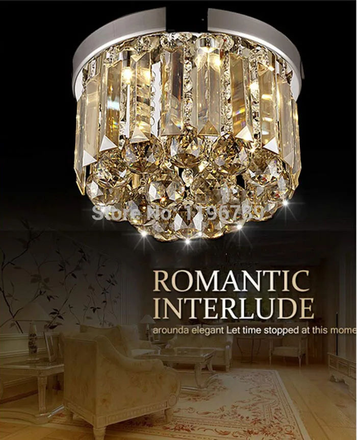 Современная светодиодная Хрустальная потолочная лампа в европейском стиле K9