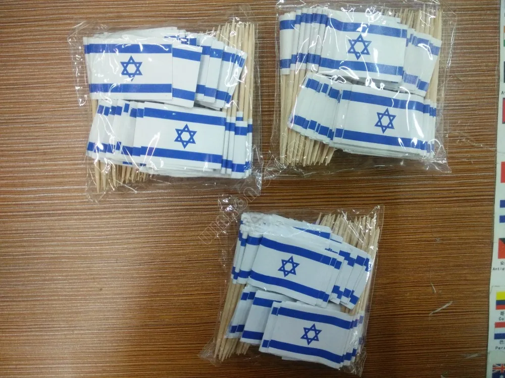 Мини тюбики из Израиля флаги 500 шт. палочки для еды зубочистки тортов топперы