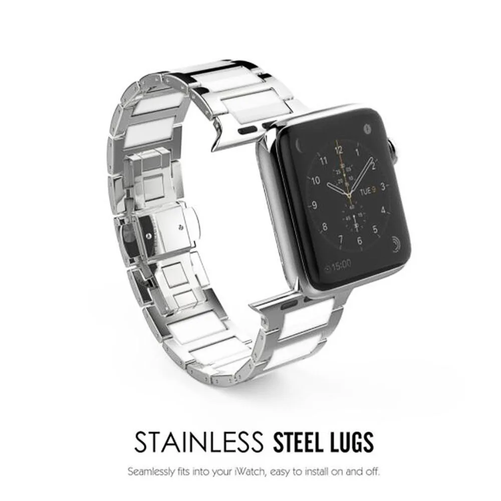 Ремешок керамический для Apple Watch Band Series 5 4 3 2 модный браслет iWatch 42 мм 38 44 40 | Наручные
