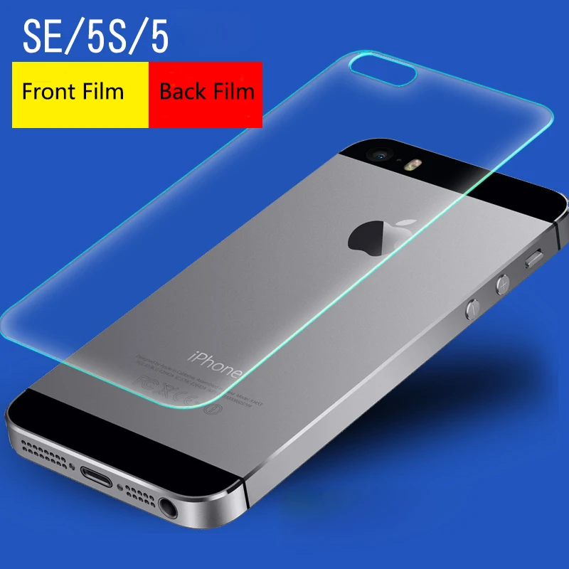 1 шт HD ультра тонкая передняя + черная Защитная пленка для экрана Apple iPhone 5 5S SE