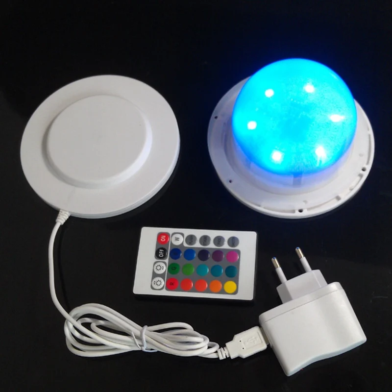 

D120mm 12LEDs Light Sources 6pcs RGBW+6pcs White LED lithium battery powered led Nightlight base Ball Ornaments 20pcs