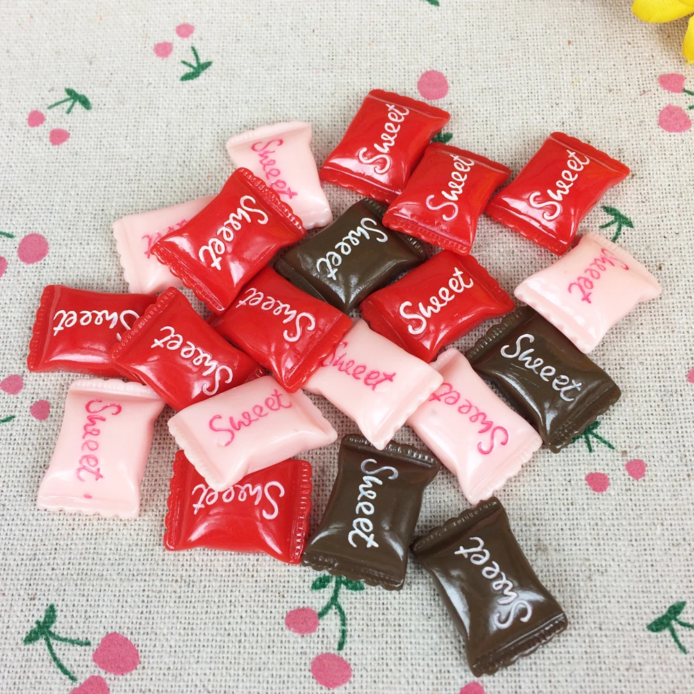 10 шт. кабошон с плоской задней поверхностью каваи поддельные конфетные украшения