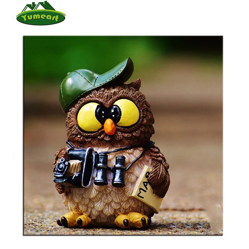 Алмазная вышивка животные сова с шляпой алмазная живопись наборы для вышивки