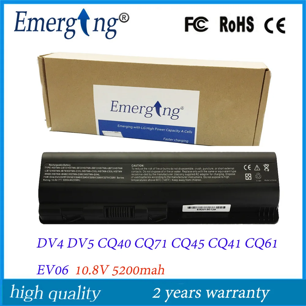 Аккумулятор для ноутбука HP pavilion 10 8 В 5200 мАч 6 ячеек DV6 G62 DV4 DV5 CQ45 CQ40 G50 G60 G70 |