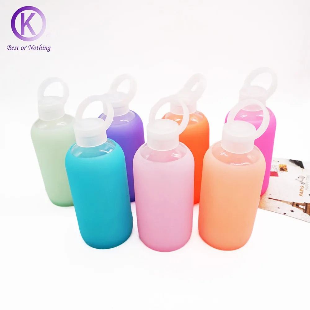 Бутылка для воды Пищевая силиконовая стеклянная Спортивная бутылка уличный