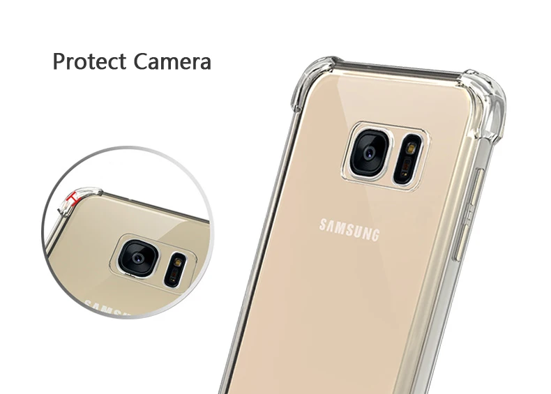 CAPSSICUM S7 противоударный мягкий прозрачный чехол для samsung Galaxy S7 Air Cushion TPU Силиконовый противоударный чехол для задней крышки прозрачный