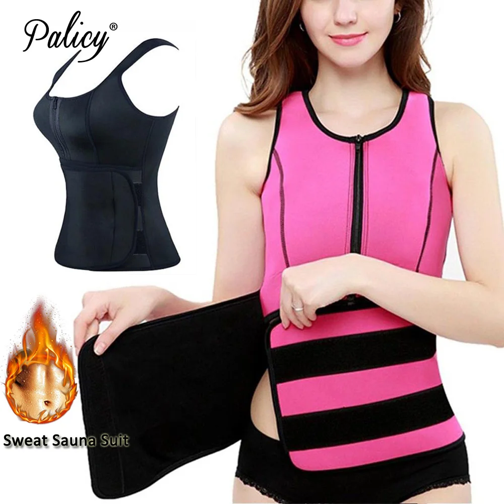 

Palicy S-3XL Neoprene Female Body Sauna Vest Shaper Women's Slim Waist Cincher Corset Shapewear Tummy Control Body Trainer