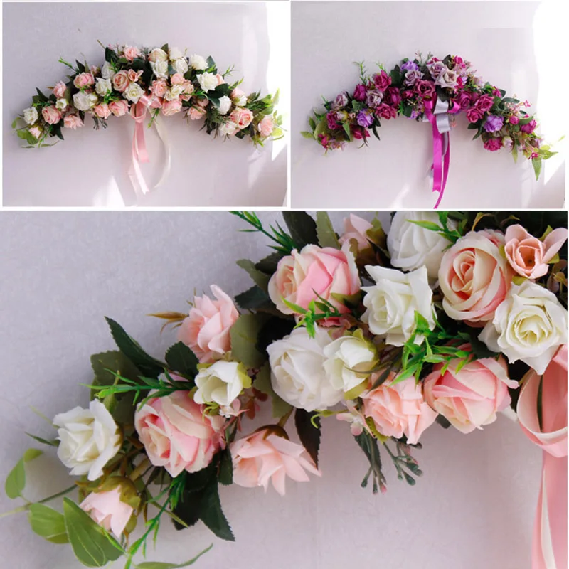 Luxury Artificial Flower Wreath Lintel Rose Peony Door Decorative Garland For Wedding Home Party Christmas Birthday Decor Floral | Дом и сад