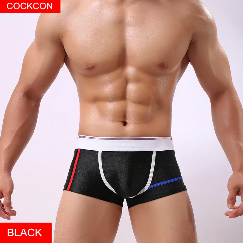 Новое поступление 2017 модные мужские дышащие трусы боксеры из ледяного шелка