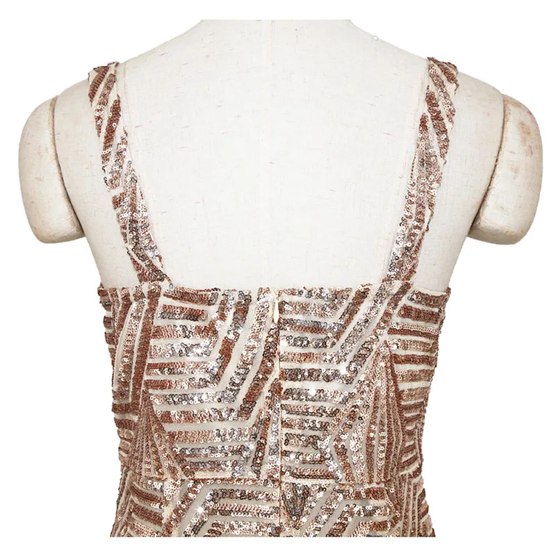 MUXU/пикантная Летняя женская одежда вечернее платье с блестками Золотое