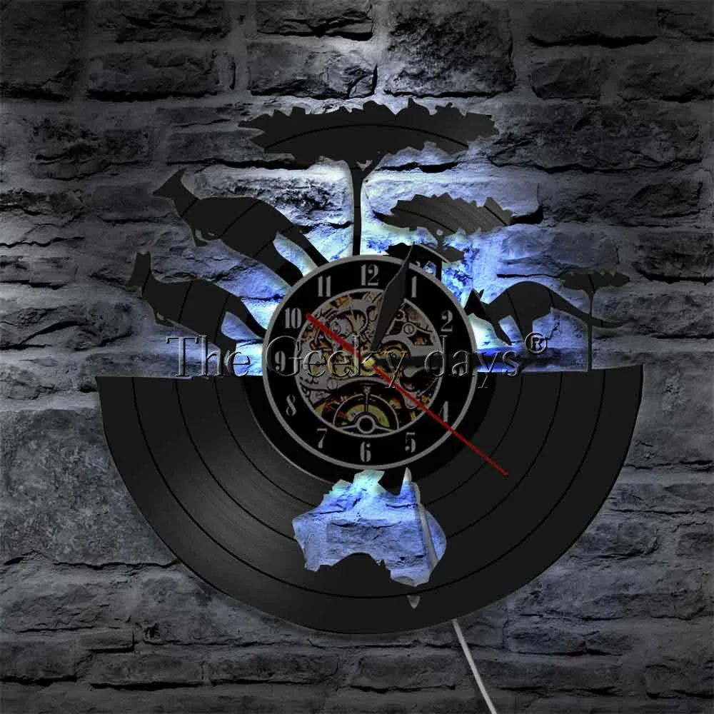 1 шт. настенные часы кенгуру 12 дюймов|wall clock|record wall clockvinyl record clock |
