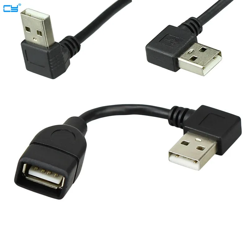 

10cm 20cm 40cm USB 2.0 A Male to Female Angled UP Down Left Right USB 2.0 Extension Adaptor cable