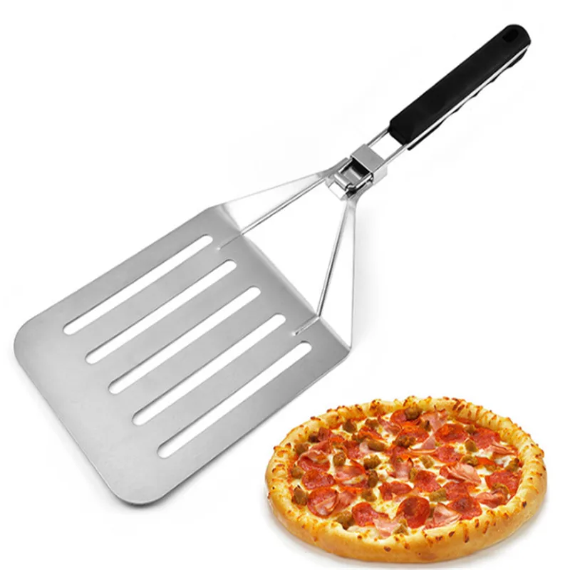 

Foldable 58cm Aluminum Pizza Peel Shovel with Wood Handle Silver Cheese Cutter Cake Shovel Square Pizza Peel Bakeware Cookware