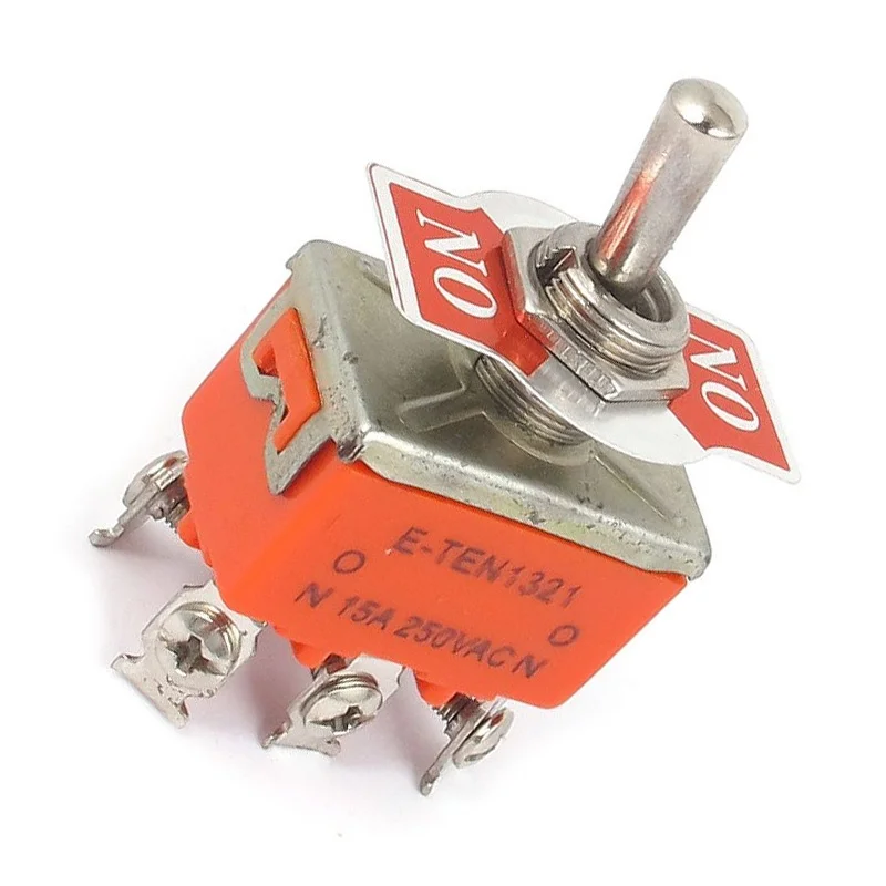 Новый DPDT ВКЛ/вкл 2 положения 6 винтовых терминалов тумблер AC 250V 15A | Обустройство