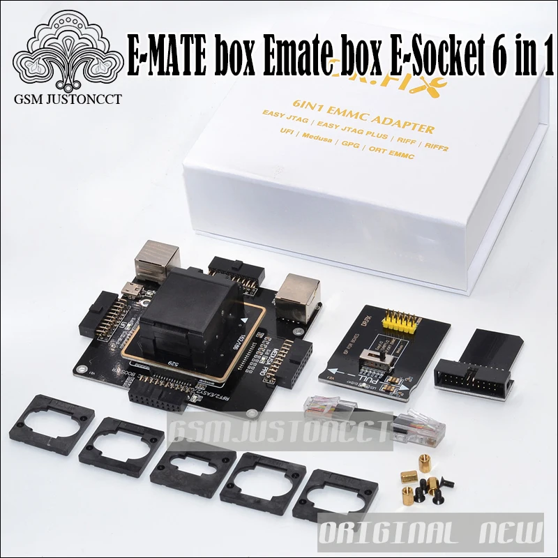 E MATE box Emate Socket 6 в 1 без сварки BGA169E BGA162 BGA221 поддержка Medusa Pro /UFI/ATF/легкий JTAG Plug/RIFF