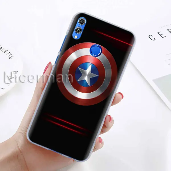 A-10 Чехол для телефона для Honor Y9 Y7 Y5 Y6 Y9 Honor 10 20 Lite 8X 8A Play прозрачный чехол Марвел Мстители Железный человек Капитан Америка Capa C - Цвет: A-10