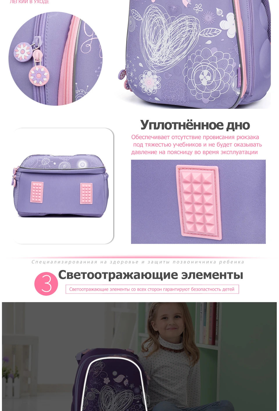 GRIZZLY новые модные школьные сумки с героями мультфильмов для девочек ортопедические водонепроницаемые Рюкзаки для начальной школы для детей 1-4 класса