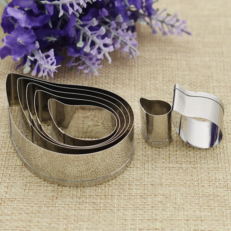 Спиральный цветок с пейсли из нержавеющей стали 7 шт./компл. дизайнерский резак