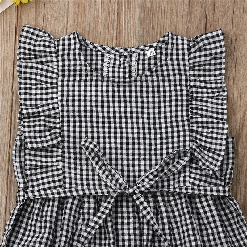 Одежда с оборками для новорожденных девочек комбинезон без рукавов боди