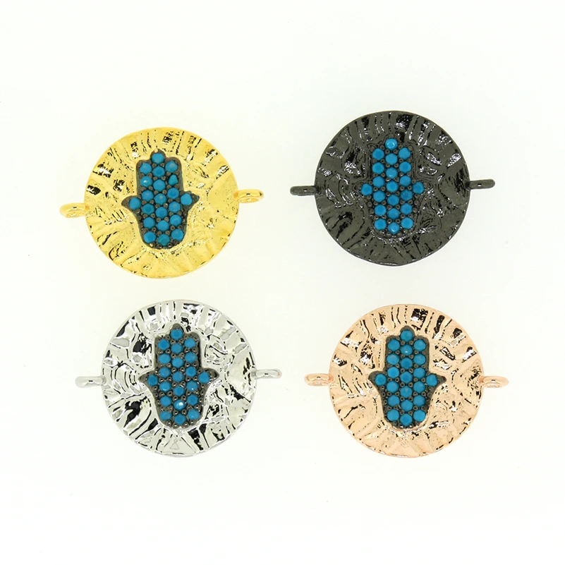 

Fashion Gold LUCKY Hamsa Hand Jewelry Accessories DIY Jewellery Connectors For Jewelry Making Conector Jewelry Making Supplies