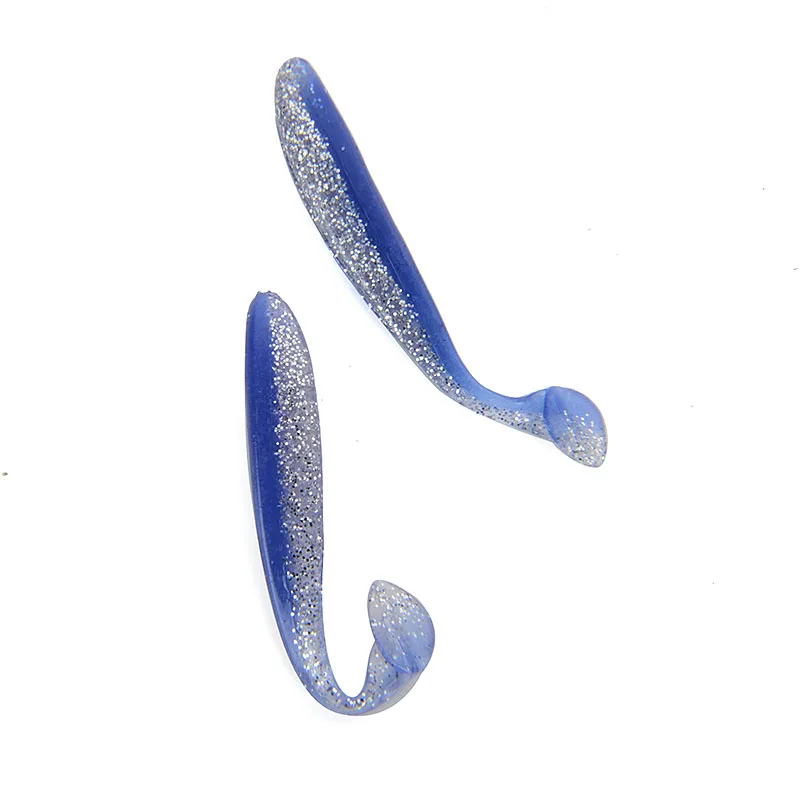 blue 6 шт./лот, Мягкая приманка 85 мм/4,0 г, приманка для рыбалки, Мягкая силиконовая приманка, приманка для ловли карпа, для окуня, щуки - Цвет: blue
