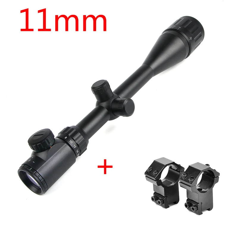 B BESTSIGHT тактический прицел 6-24X50 AOE красный зеленый с подсветкой Crosshair прицел оптический прицел охотничьи прицелы - Цвет: 11mm