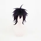 Аниме JoJo невероятное приключение Ghirga Narancia Косплэй парик короткие детей с года до трех лет смешанный черный фиолетовый синтетические волосы для Хэллоуина костюм вечерние