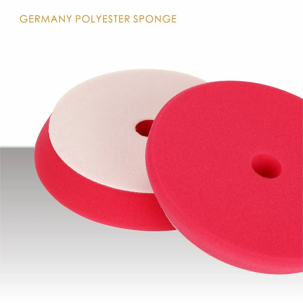 SPTA 6inch(150mm) Light Cut And Finish Buffing Polishing Pads Buffer For RO/DA Car Dual Action Waxing Polisher Mix Color 5Pcs