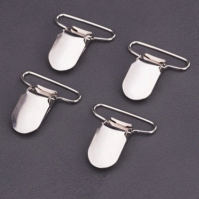 

30pcs/lot 25MM 30MM Hot-sale Charming Metal Baby Pacifier Clip Cute Soother Clasps Mitten Clips Hook Duckbill Buckle