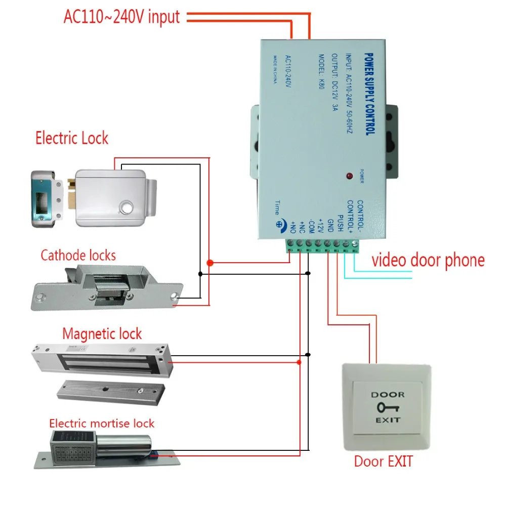 Проводной видеодомофон сделай сам 7 дюймов система связи с замком | Безопасность