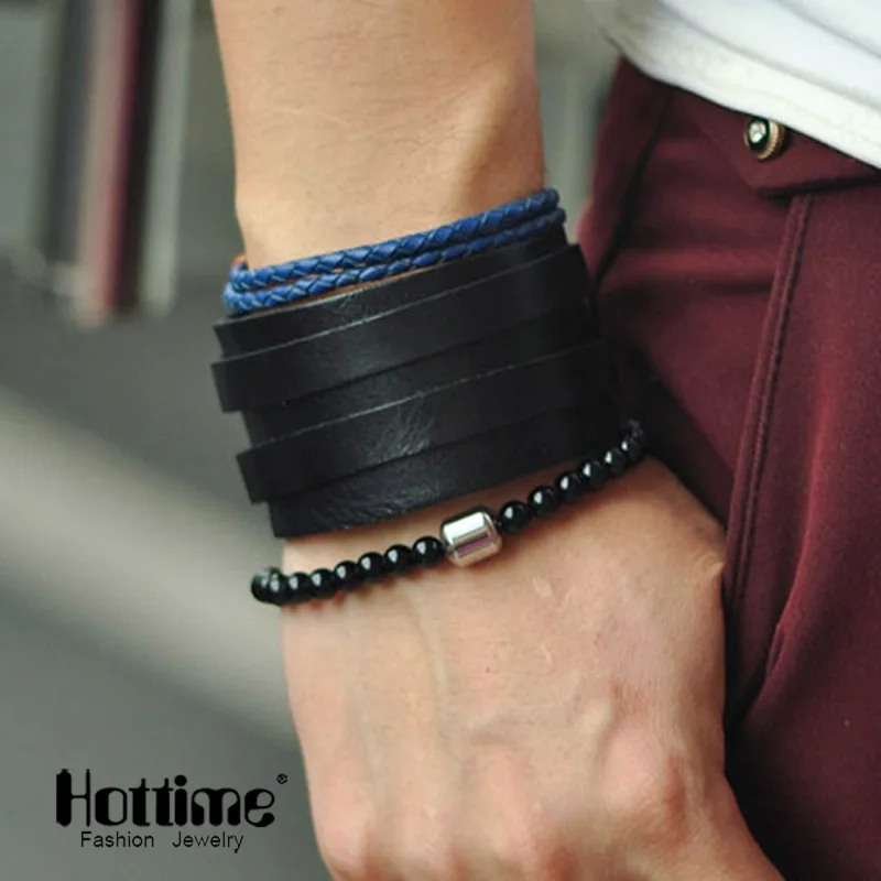 Новое поступление модный двойной ремень итальянская Натуральная Кожа запястье