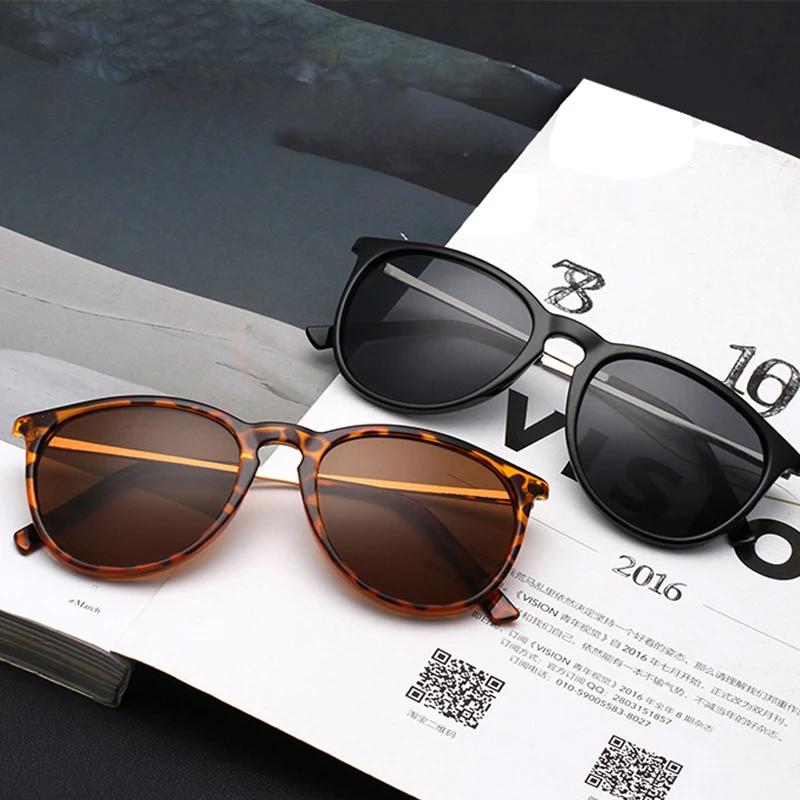 Классические Винтажные Солнцезащитные очки FONHCOO в стиле ретро женские кошачий