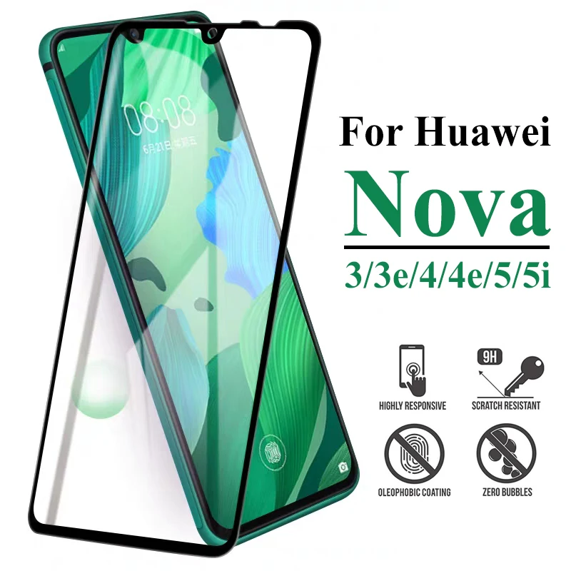 Защитное стекло на huawei Nova 5 протектор экрана huway Nove 3 4 e 3e 4e Броня закаленное i 5i Hawei