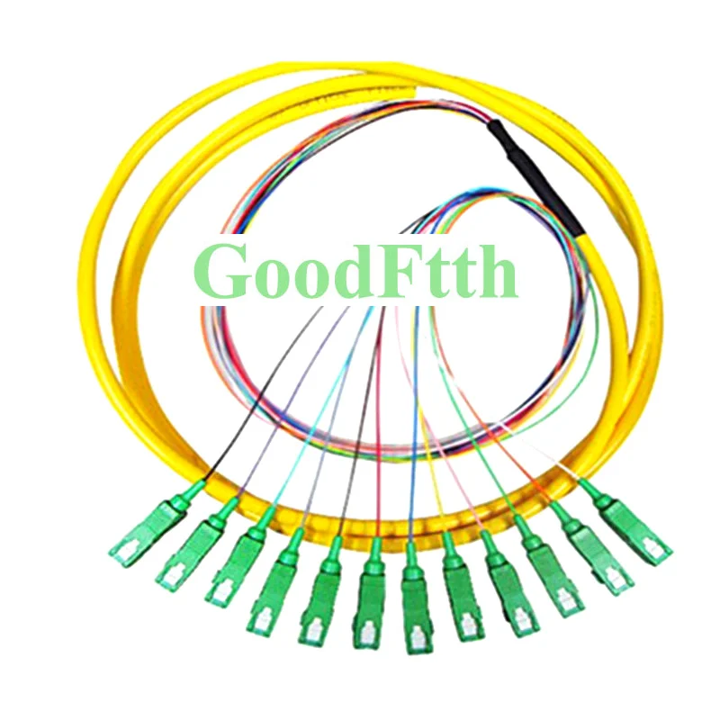 Волоконно оптический Pigtail SC APC SC/APC SM 12 жильный дистрибьютор 0 9 мм GoodFtth 5 3 м|pigtail sc|fiber