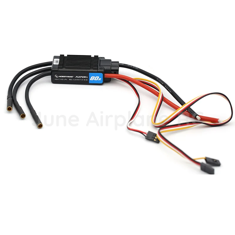 Hobbywing FlyFun V5 80A бесщеточный ESC 3 6S Lipo для радиоуправляемого самолета|Детали и