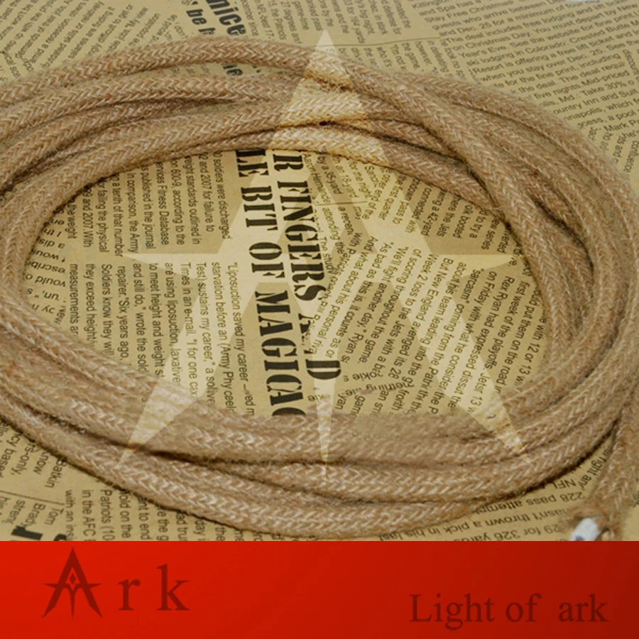 5m/lot Edison Vintage Round Electrical Wire Loft Rope Cable Retro Textile Braided Pendant Light Lamp Cord 2*0.75mm | Обустройство