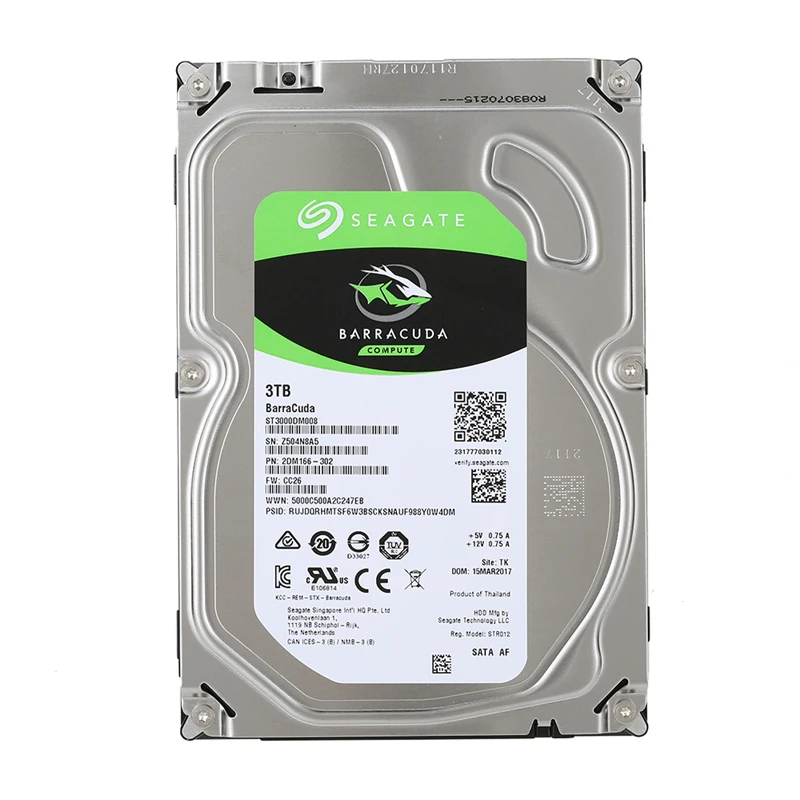 Seagate 3 ТБ 5 ''SATA Настольный HDD внутренний жесткий диск оригинальный 5400RPM 6 ГБ/сек.