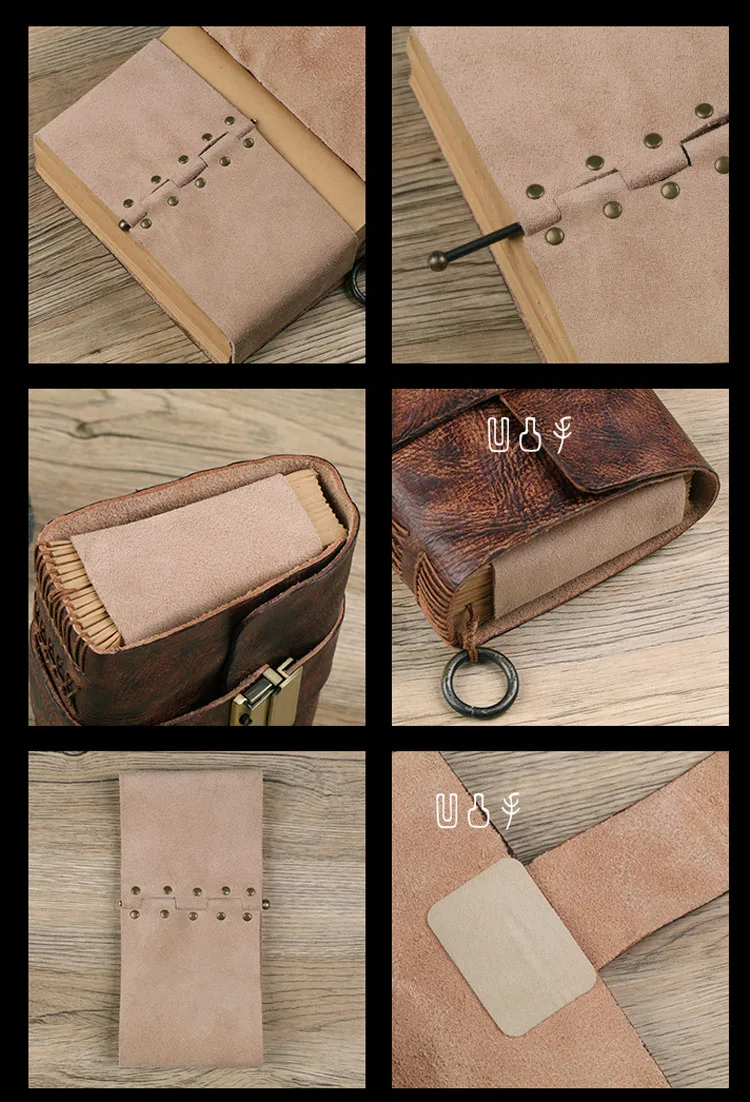 Vintage A7/A6/A5/A4 Notebooks Journals Planner Agenda Diary Book with Password Lock Office School Supplies Creative Stationery