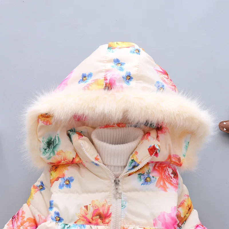 Детская зимняя одежда девочки балахон 2018 Новый Праздничная для вечеринок От 0 до 4