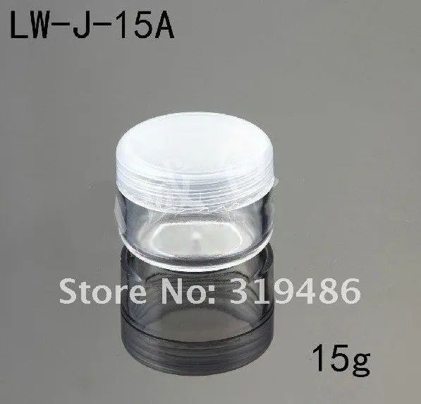 

300pcs/lot high quality beautiful transparent cream jars 15g Cosmetic Jars,LW-J-15A