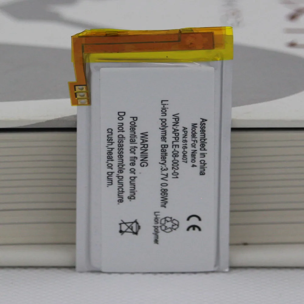 Замена литий ионной полимерной батареи ISUNOO 20 шт./лот 3 7 в для iPod Nano 4 го