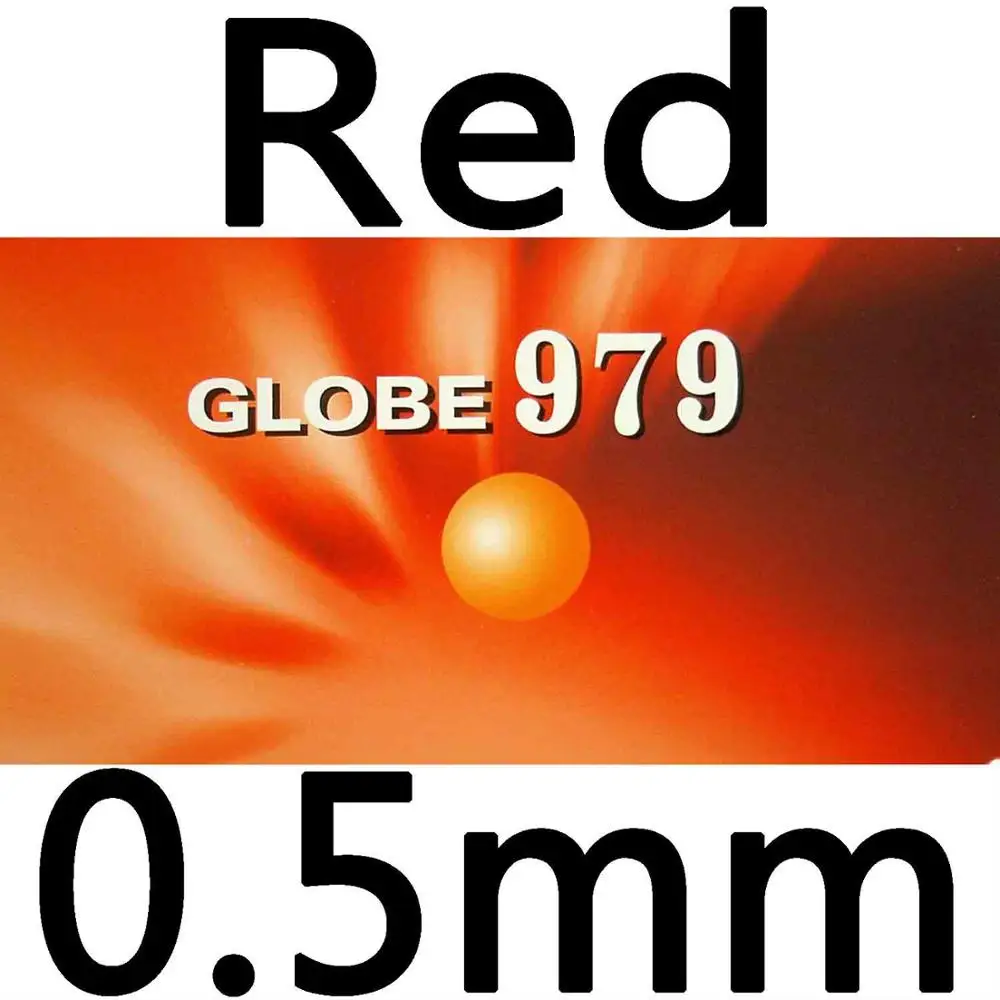 Red 0.5mm Globe 979 Chop+ Attack Long Pips-Out Настольный теннис PingPong Резина с губкой - Цвет: Red 0.5mm